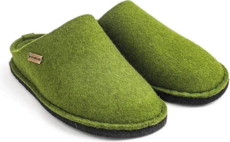HAFLINGER Muiltjes 'Hausschuh Herren 311010 36 Textil in grün' groen