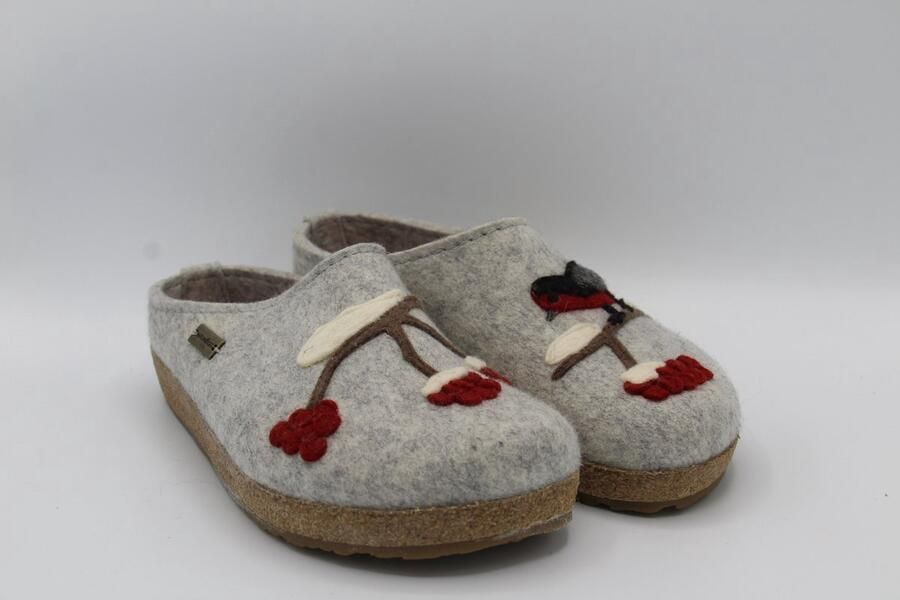 Haflinger 731089 Grizzly winterbird grijze pantoffel Kleur Grijs)