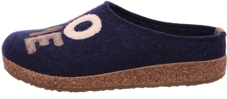 Haflinger heren pantoffels blauw