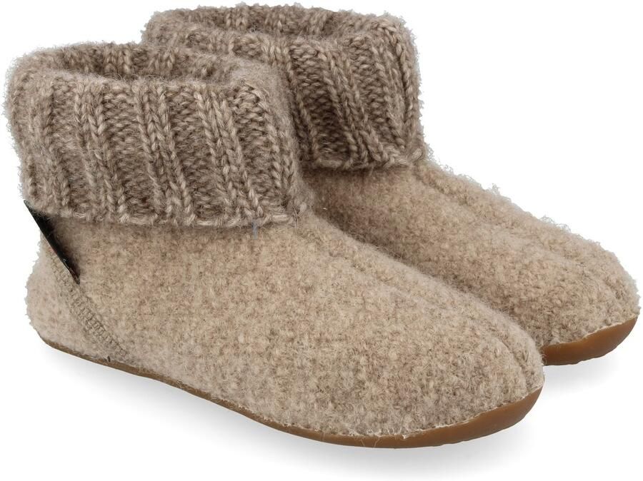 Haflinger Karlo Sloffen Dames Wol Beige