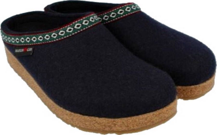 Haflinger pantoffel Franzl kleur Mittelblau - Foto 3