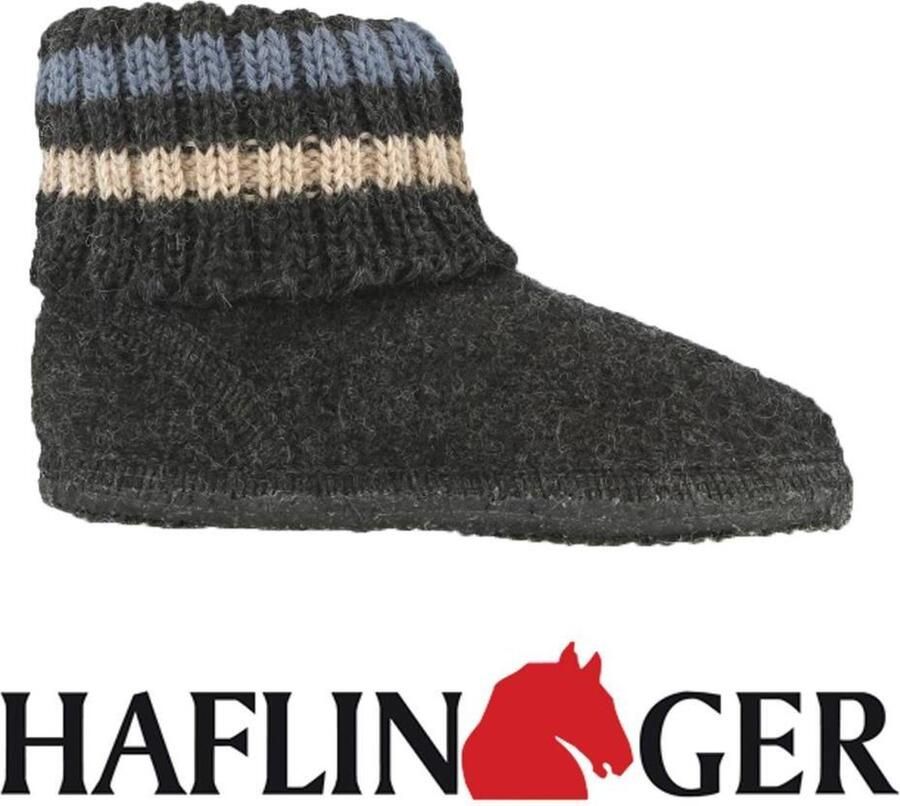 Haflinger Paul Sloffen Graphit Grijs 100% wol huissloffen pantoffel - Foto 4