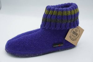 Haflinger Paul huttenschuhe ink blauw(33 Kleur Blauw )