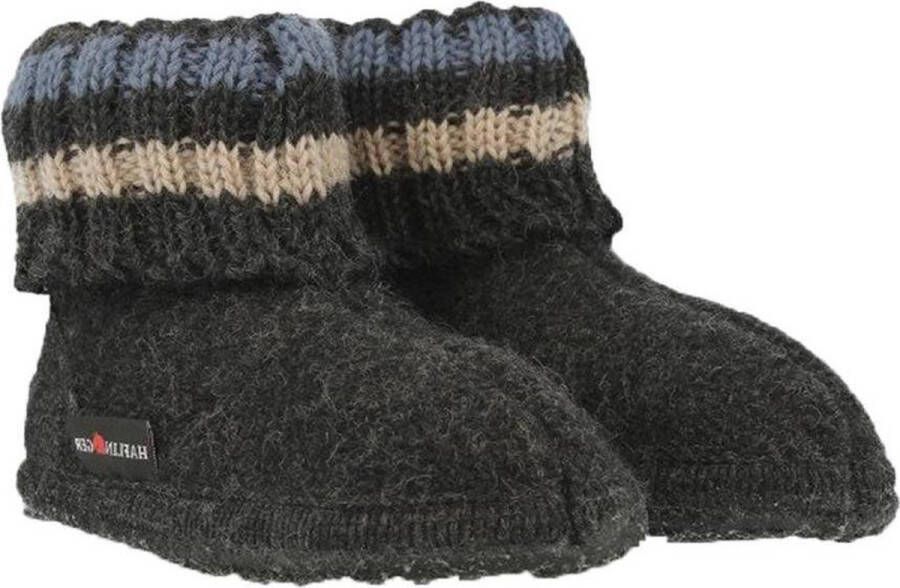 Haflinger pantoffels Graphit 100% wol - Foto 2