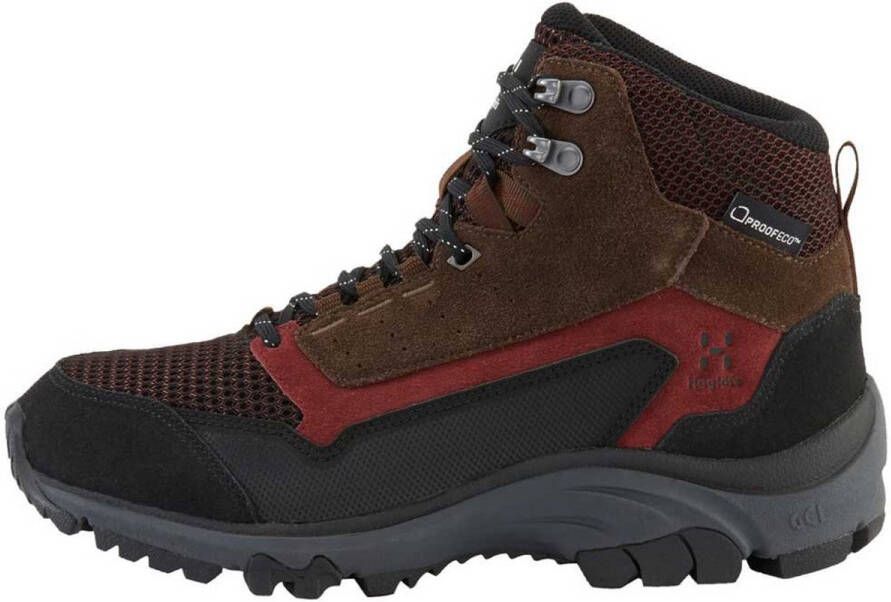 Haglöfs Skuta Mid Proof Eco Wandelschoenen Dames Donkerbruin Middenrood