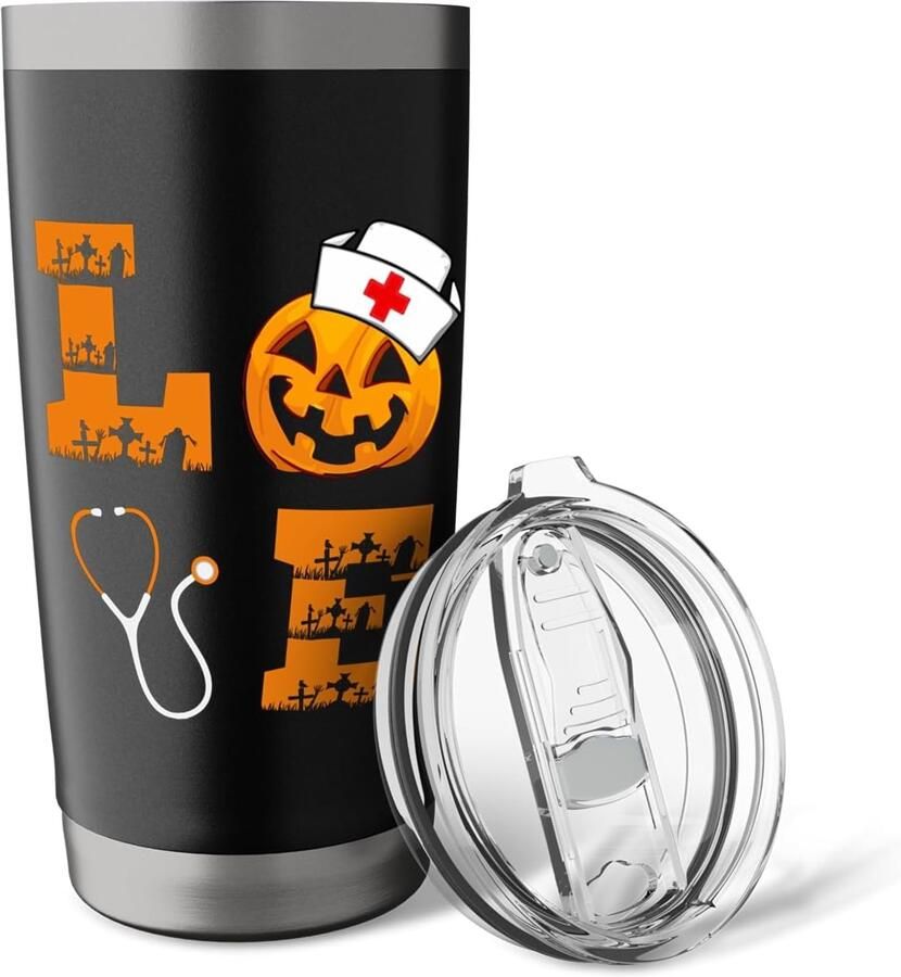 Halloween Kostuum Pompoen Jack O Lantern Thermosbeker