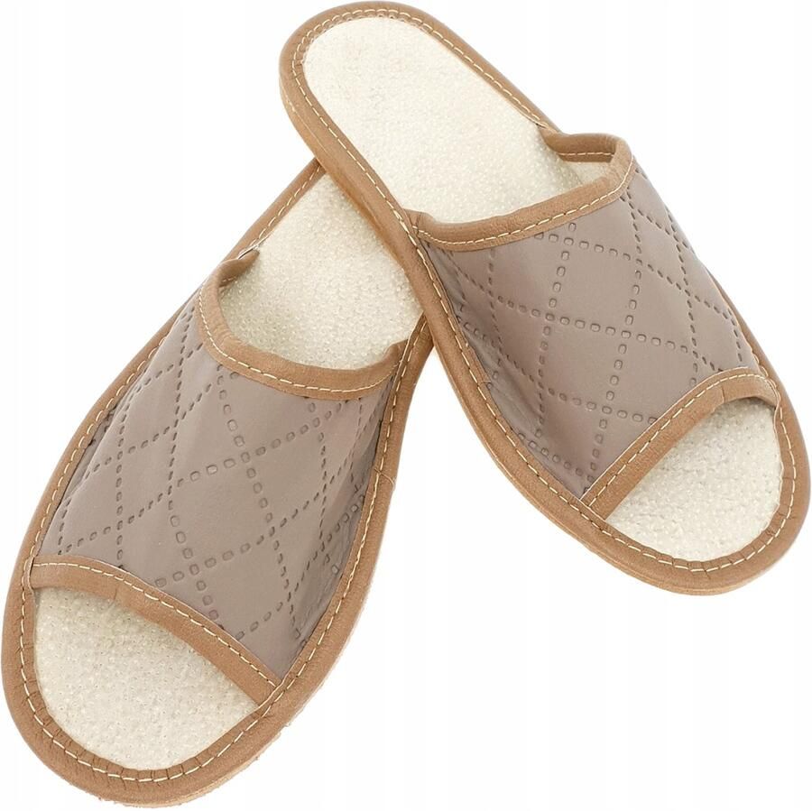 Halskór Dames Pantoffels Leer Bruin Comfortabel & Stijlvol
