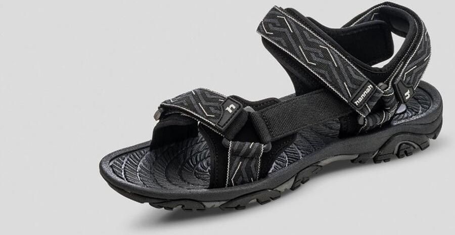 Hannah Belt Sandalen Zwart Grijs Man