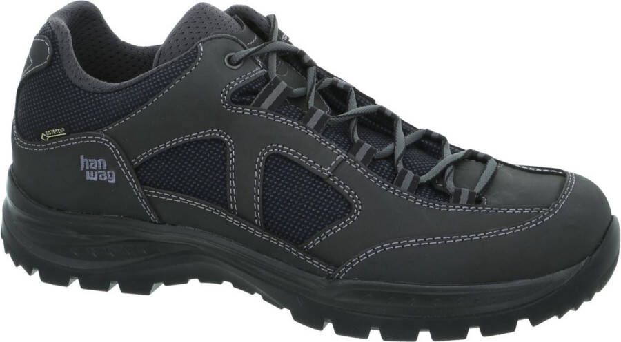 Hanwag GRITSTONE II GTX M (064012) 11 5 Heren waterdichte lage wandelschoenen Asphalt Black
