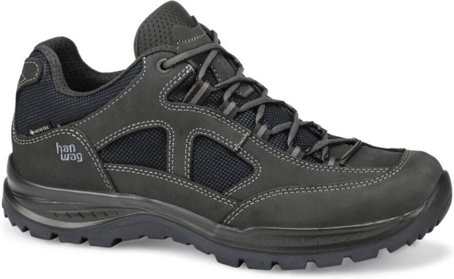Hanwag GRITSTONE II GTX M (064012) 11 5 Heren waterdichte lage wandelschoenen Asphalt Black