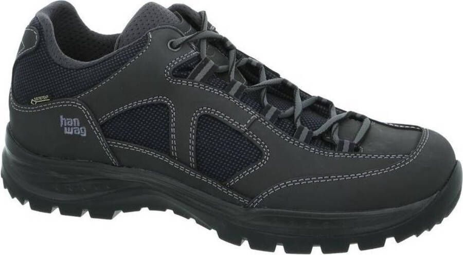 Hanwag Gritstone II Wide GTX schoenen Asphalt black Schoenen Wandelschoenen Lage schoenen