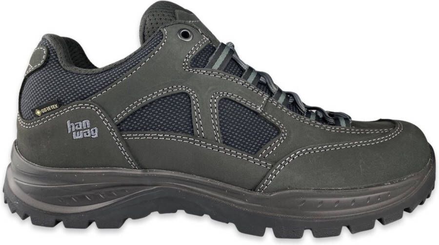 Hanwag Gritstone II Wide GTX schoenen 064012 asphalt black Schoenen Wandelschoenen Lage schoenen