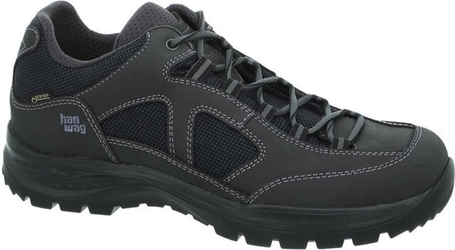Hanwag Gritstone II Wide GTX schoenen 064012 asphalt black Schoenen Wandelschoenen Lage schoenen