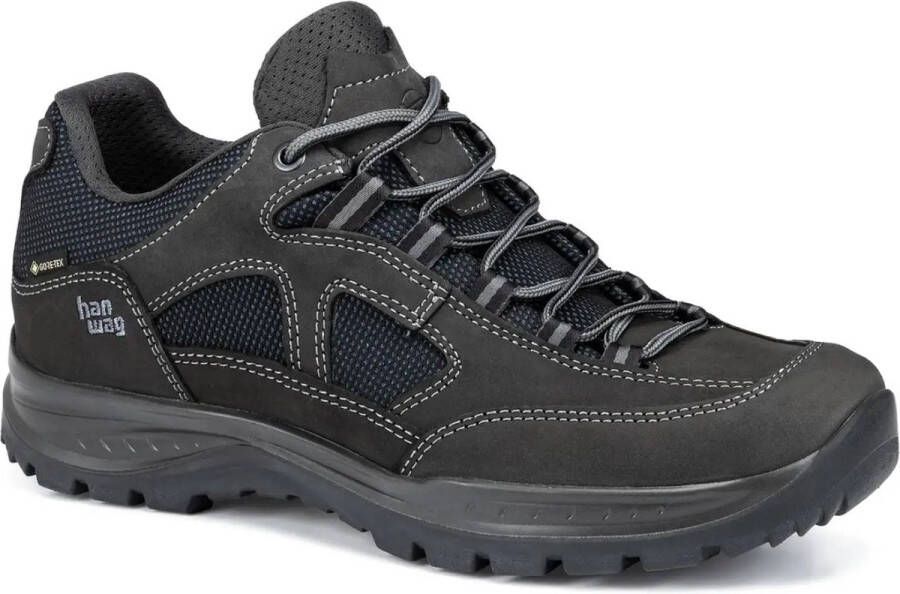 Hanwag Gritstone II Wide GTX schoenen 064012 asphalt black Schoenen Wandelschoenen Lage schoenen