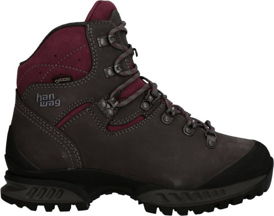 Hanwag Tatra II Wide Lady Gtx Dames Hoge Wandelschoen Asphalt Dark Garnet