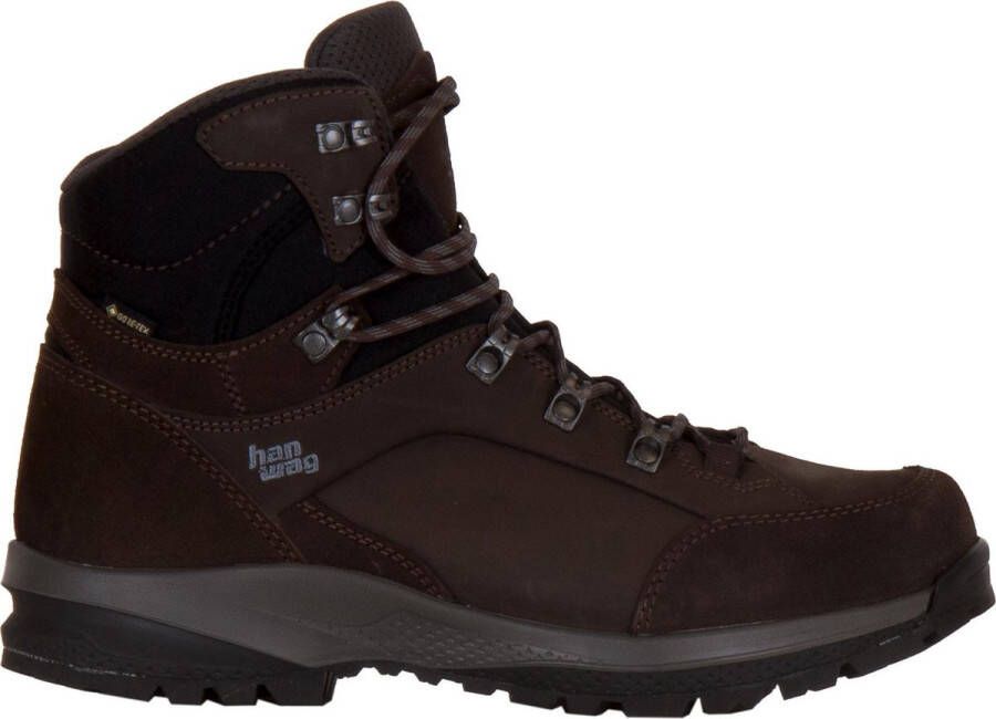 Hanwag Banks Straight Fit Extra GTX Mocca Asphalt Wandelschoenen Heren