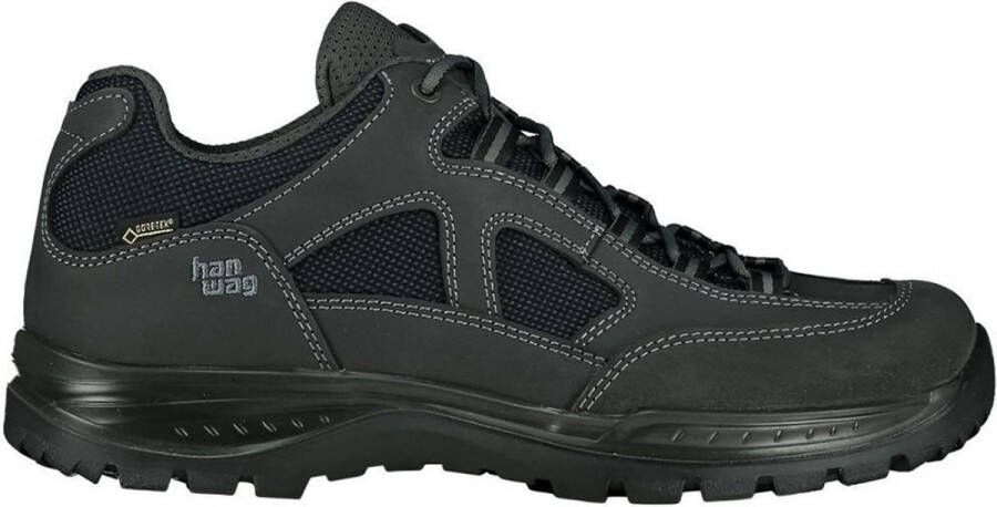 Hanwag Gritstone II Wide GTX schoenen Asphalt black Schoenen Wandelschoenen Lage schoenen