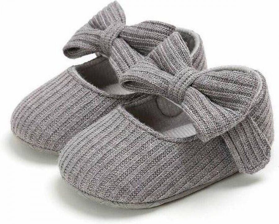 Happy Alpaca Babyschoenen Baby schoentjes Meisje Zomer Sloffen Grijs 12-15 maanden