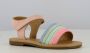 Happy Bee meisjes sandalen roze en regenboogkleuren met klittenband sluiting : BACK TO SCHOOL - Thumbnail 1