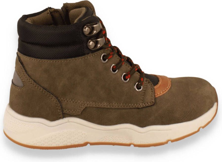 Happy Bee Mode-Mania Jongens Bottine Grijs KAKI
