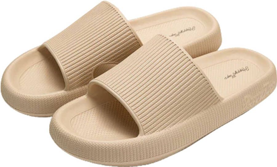Happy Flops Slippers Beige Badslippers HappyFlops