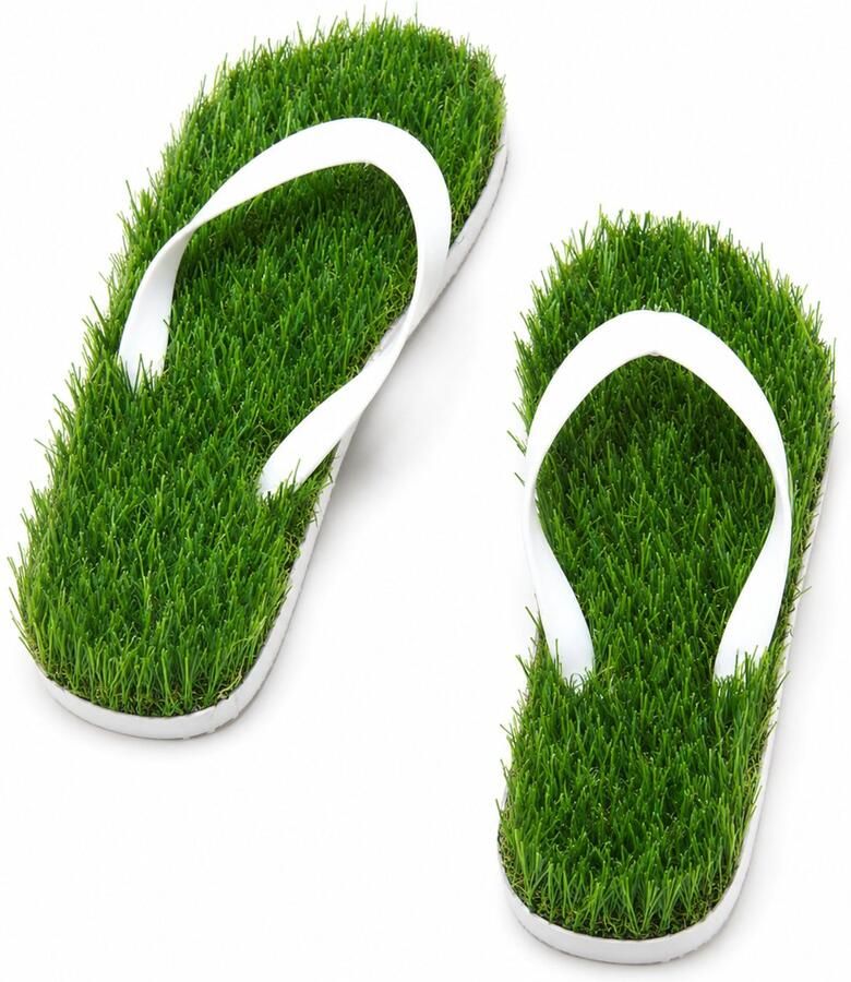 Happy Shopper Teenslippers met Gras WK EK Supporter Badslippers Uniek Design