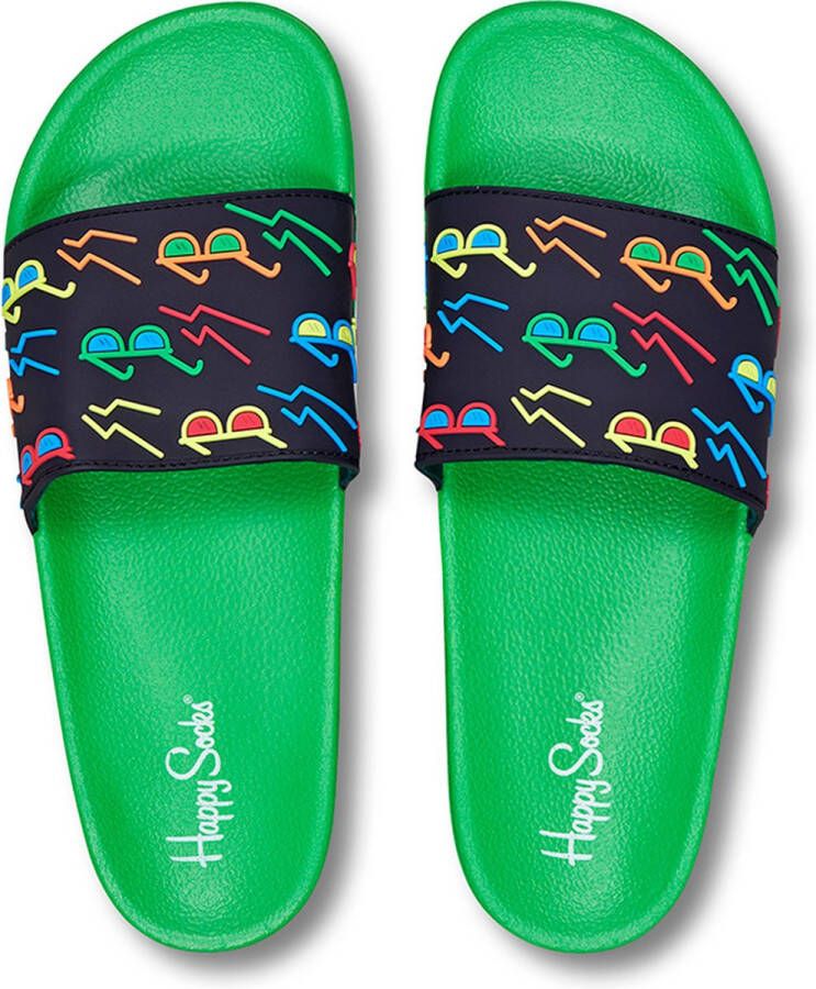 Happy Socks heren slippers sunny days multi