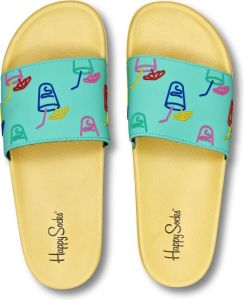 Happy Socks LND114-2000 Pool Slider Lemonade