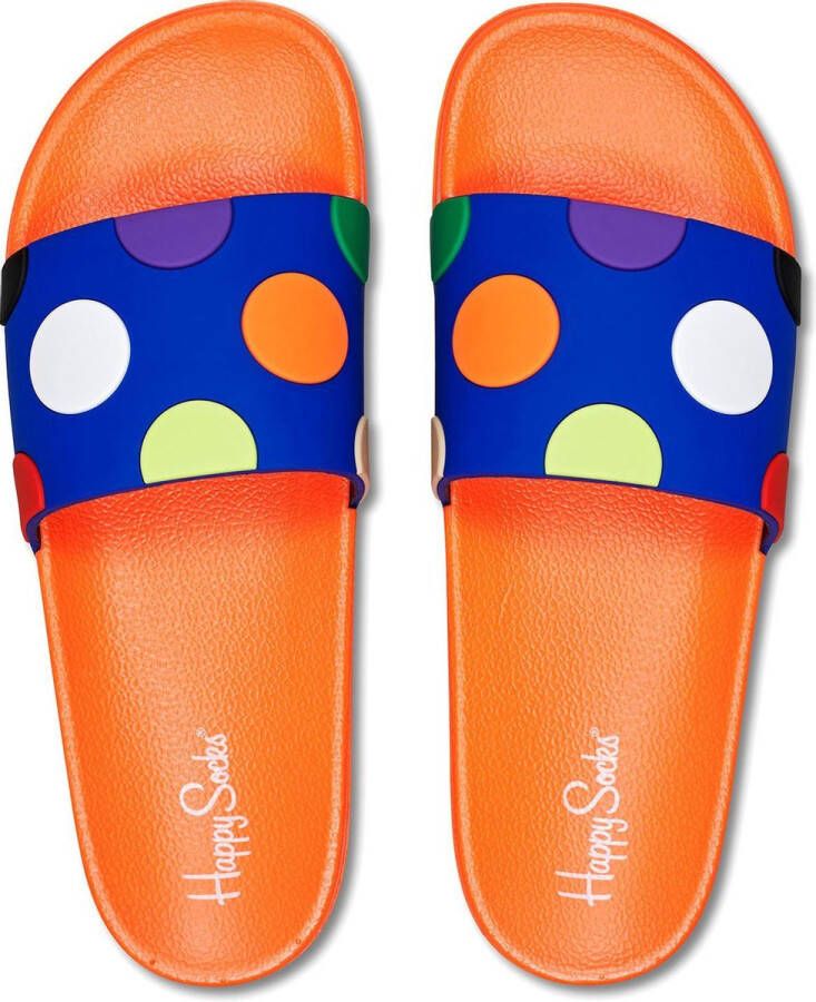 Happy Socks Pool Slider Big Dot Slippers Oranje