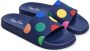 Happy Socks Pool Slider Big Dot Slippers Blauw - Thumbnail 1
