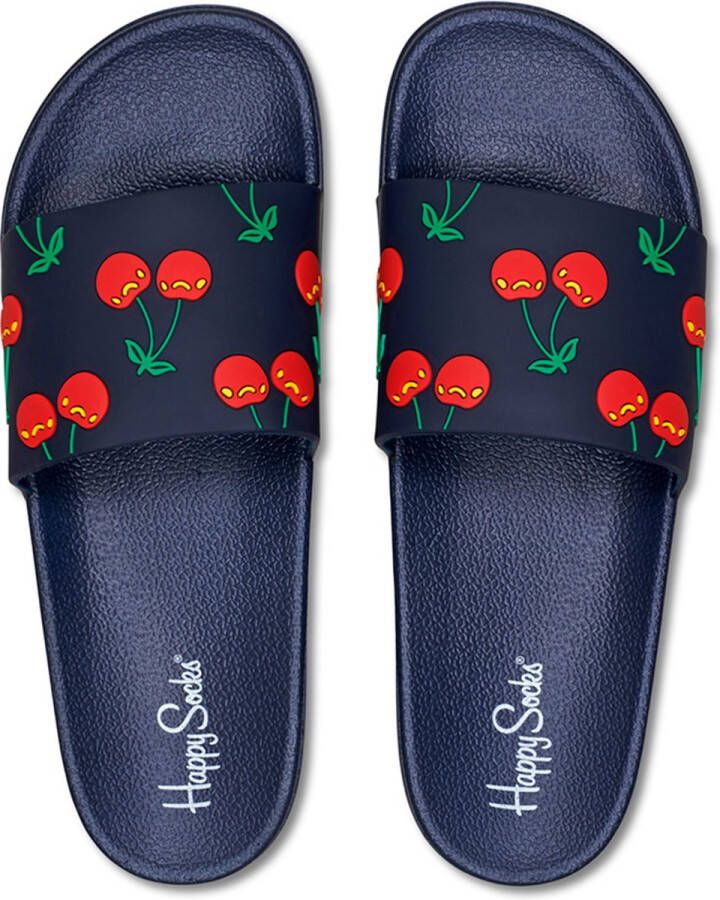 Happy Socks slippers cherry blauw - Foto 1