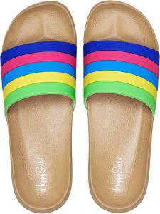 Happy Socks Slippers in colour-blocking-design model 'STRIPE'