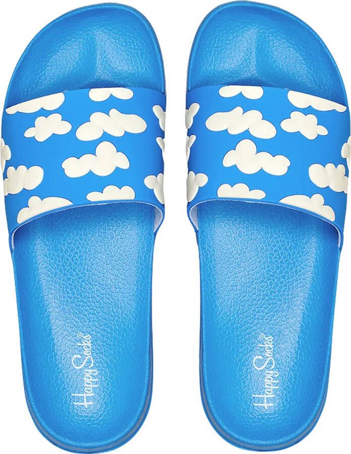 Happy Socks unisex slippers cloudy blauw