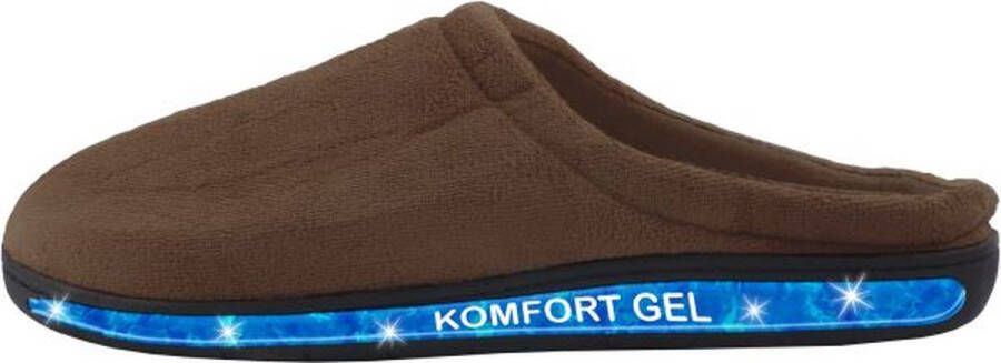 Happy Soles Happy Shoes comfort gel slippers bruin warme sloffen gelzool gel sloffen - Foto 3