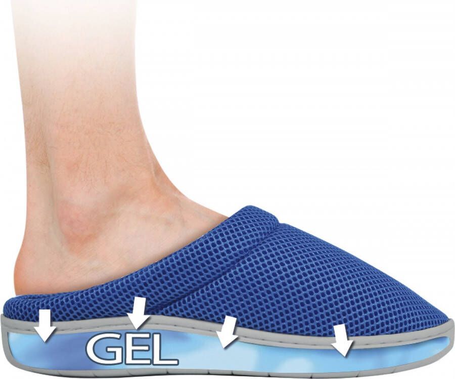 Happy Soles Happy Shoes Gel Slippers Blue Gelzolen Sloffen