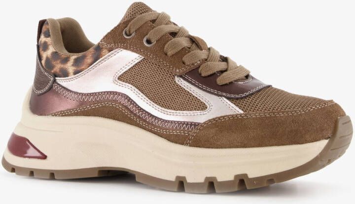 Harper dames sneaker bruin Uitneembare zool