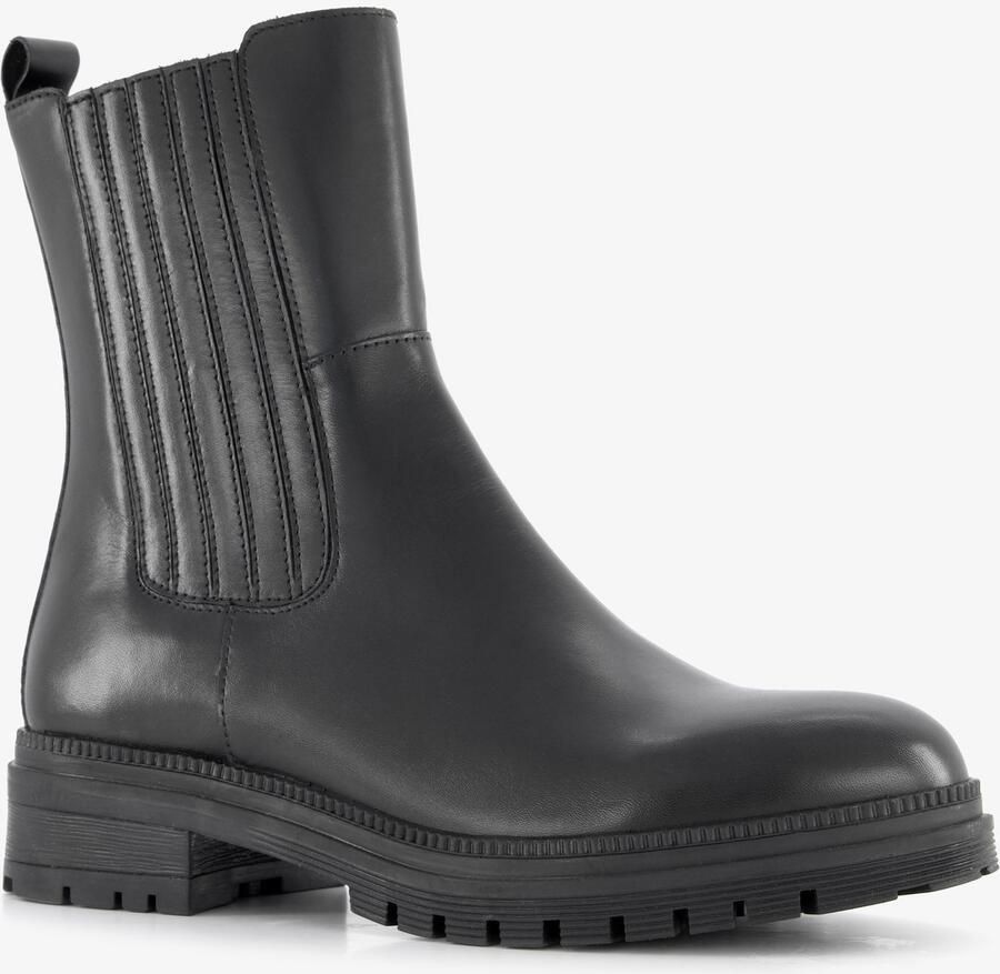 Harper leren dames Chelsea boots zwart