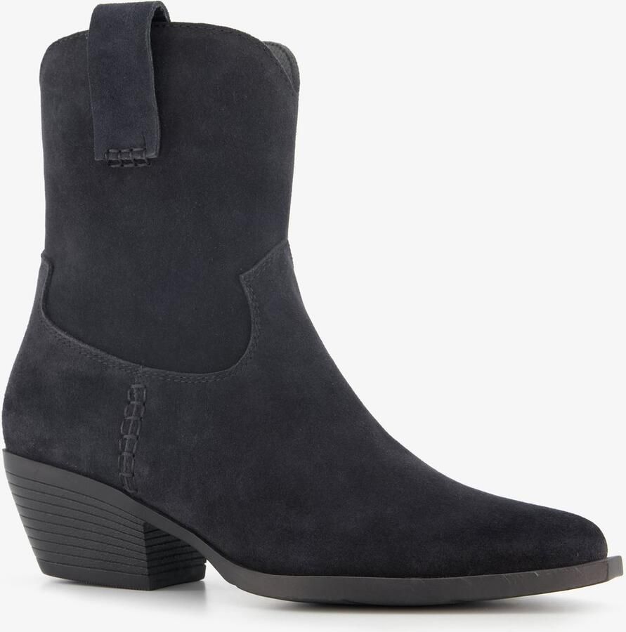 Harper suede dames cowboy western laarzen zwart Echt leer