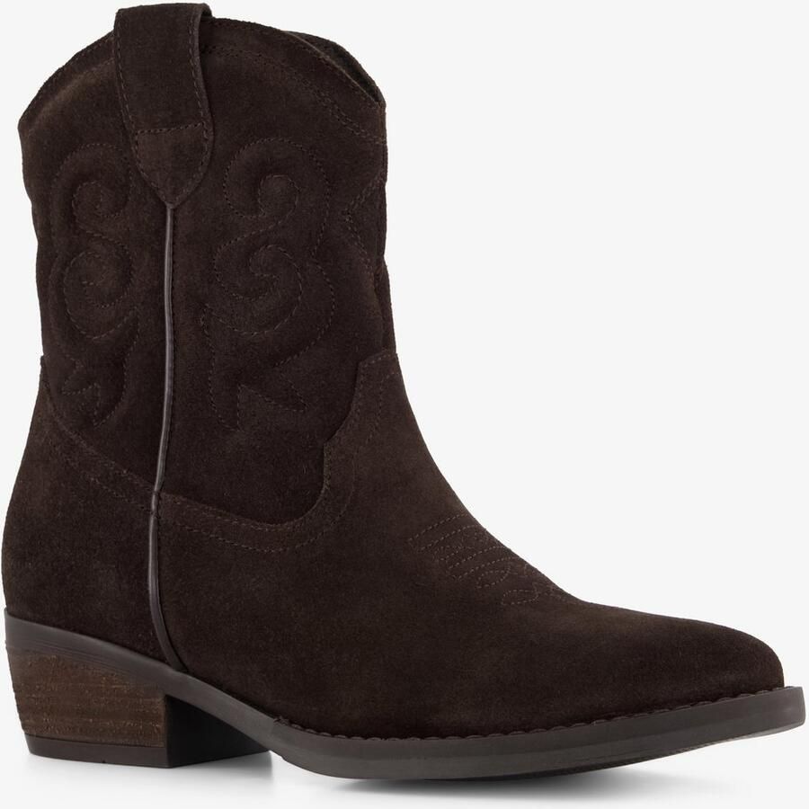 Harper suède dames cowboy western boots bruin Echt leer