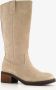 Harper hoge suede dames laarzen beige Echt leer - Thumbnail 3