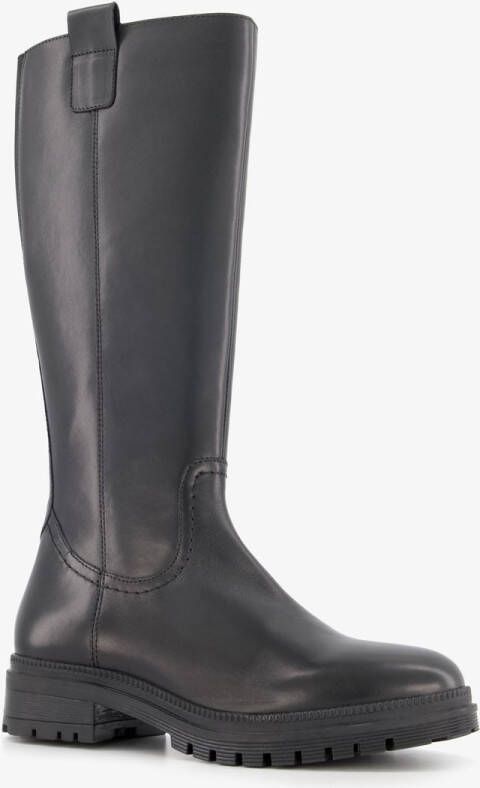 Harper hoge leren dames laarzen zwart