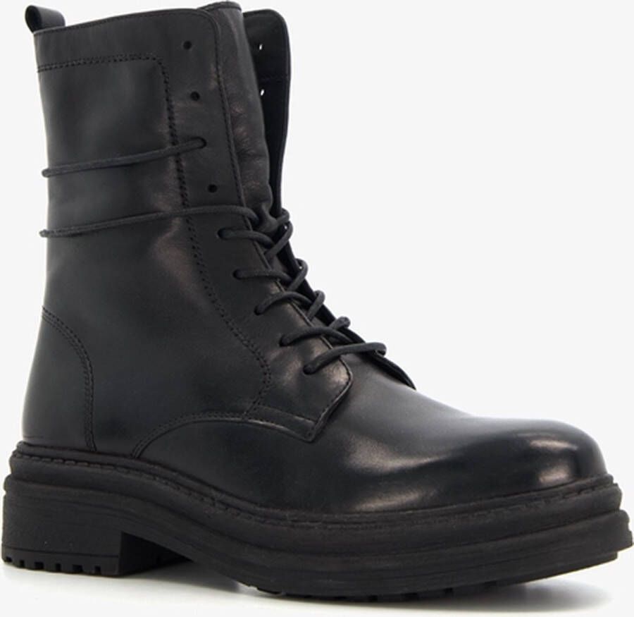 Harper leren dames boots zwart