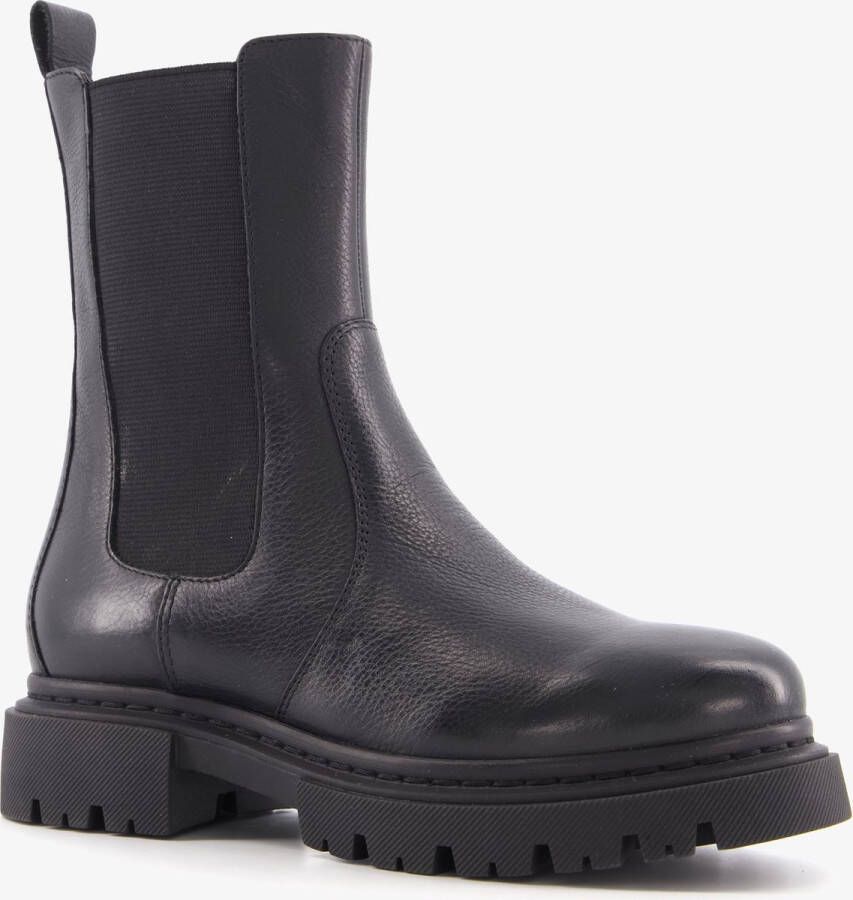 Harper leren dames Chelsea boots zwart6