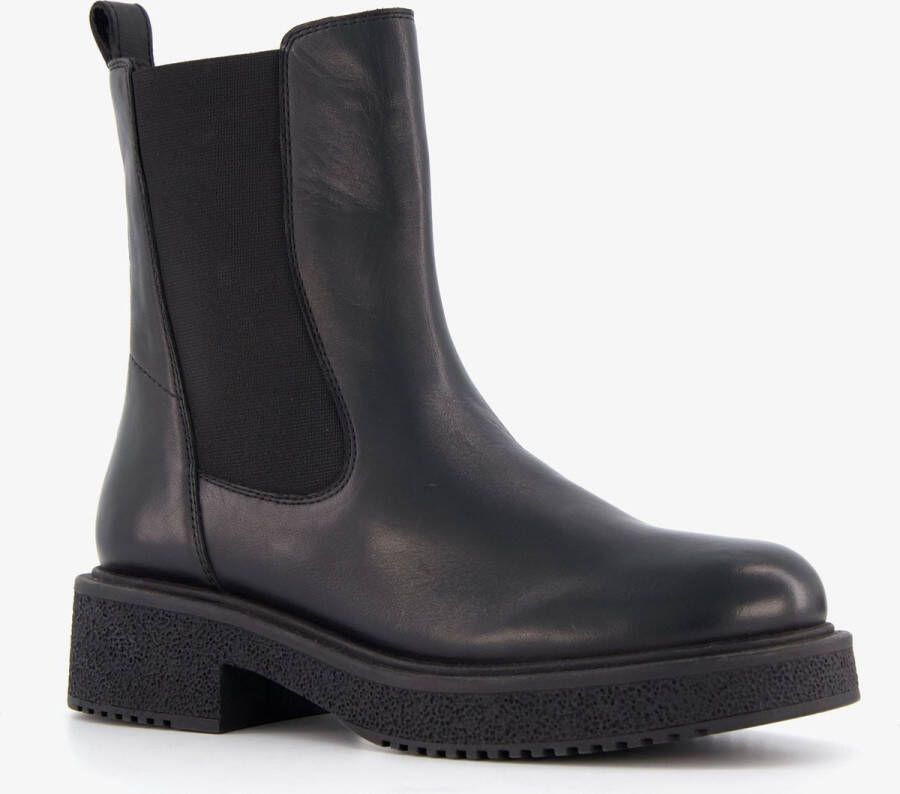 Harper leren dames Chelsea boots Zwart