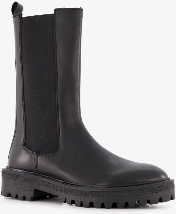 Harper leren dames Chelsea boots zwart Uitneembare zool