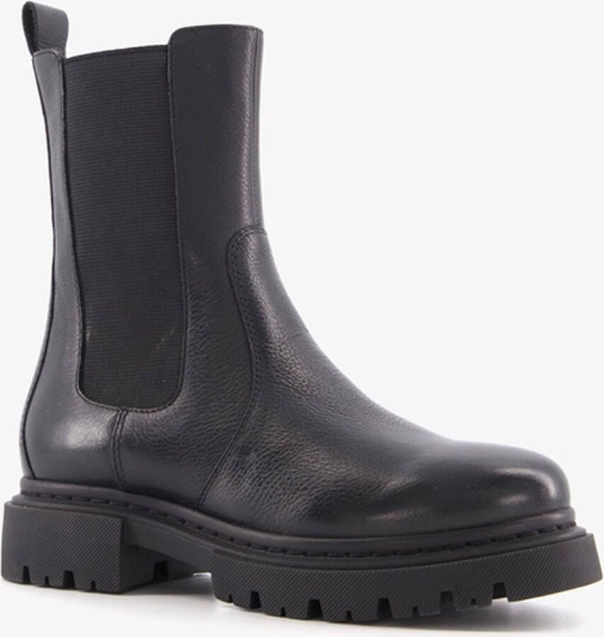 Harper leren dames Chelsea boots zwart6
