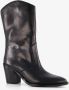 Harper leren dames cowboy western laarsjes zwart - Thumbnail 1
