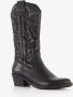 Harper leren dames cowboy western laarzen zwart - Thumbnail 1