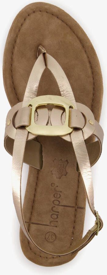 Harper leren dames sandalen goud Echt leer
