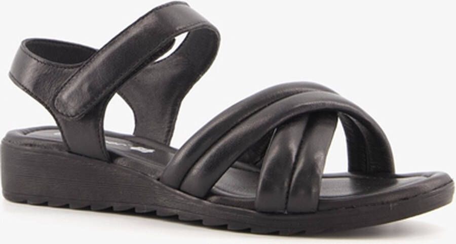 Harper leren dames sandalen zwart